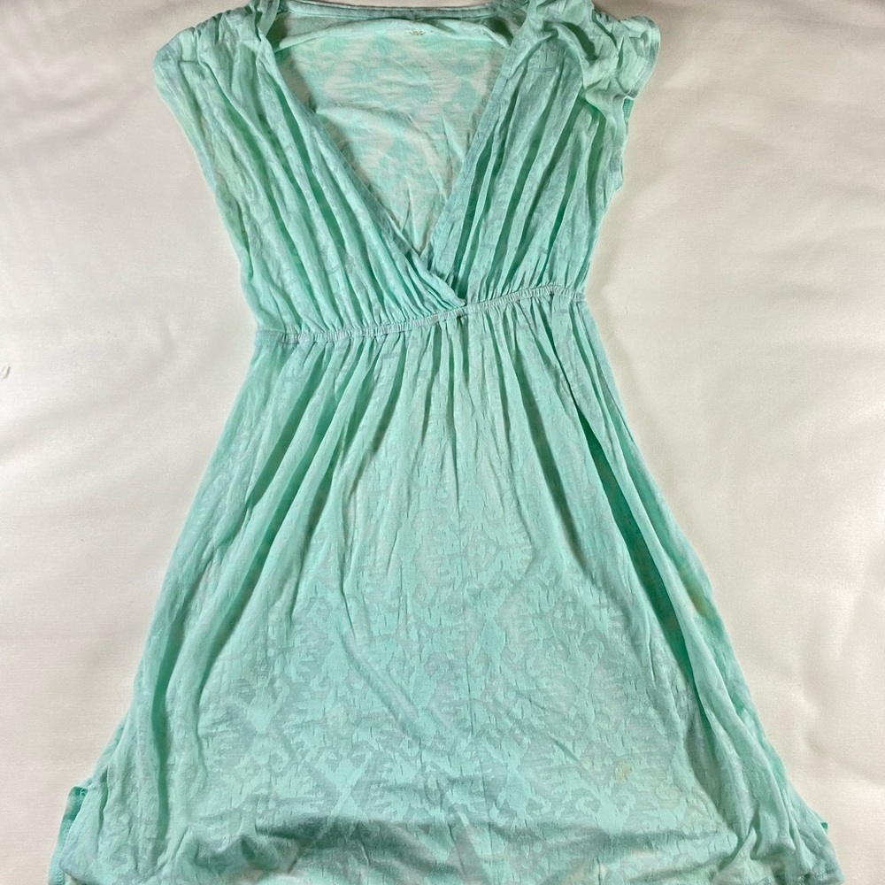 Y2K vibe beach dress/ cover up teal S